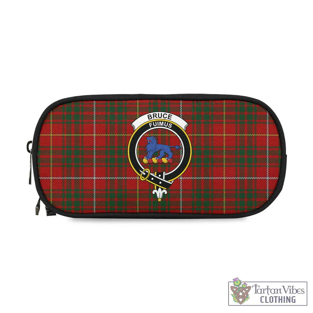 Bruce Tartan Pen and Pencil Case with Family Crest