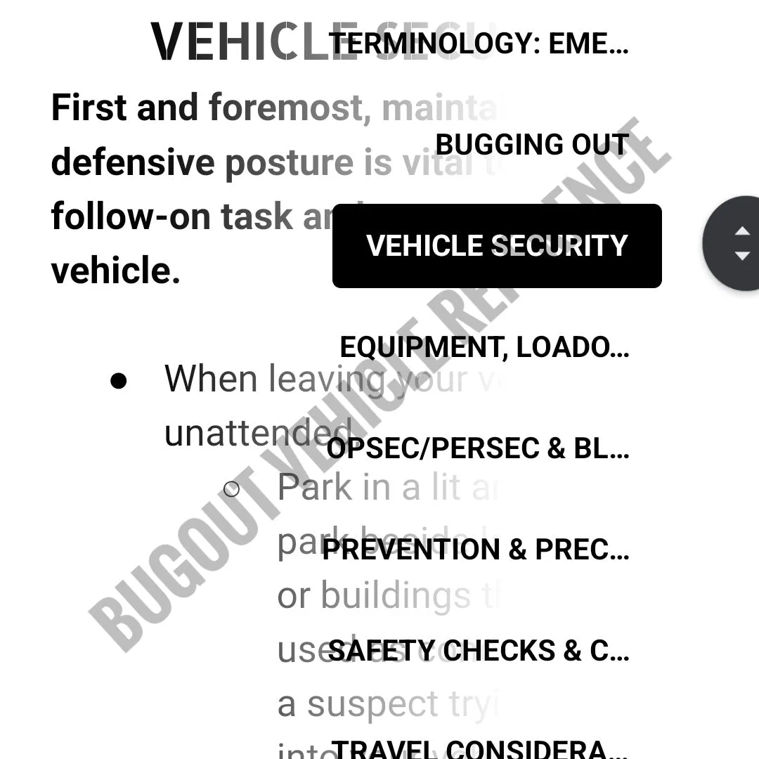 Bugout Vehicle Reference - Vehicular Prepping and Operation [PDF]