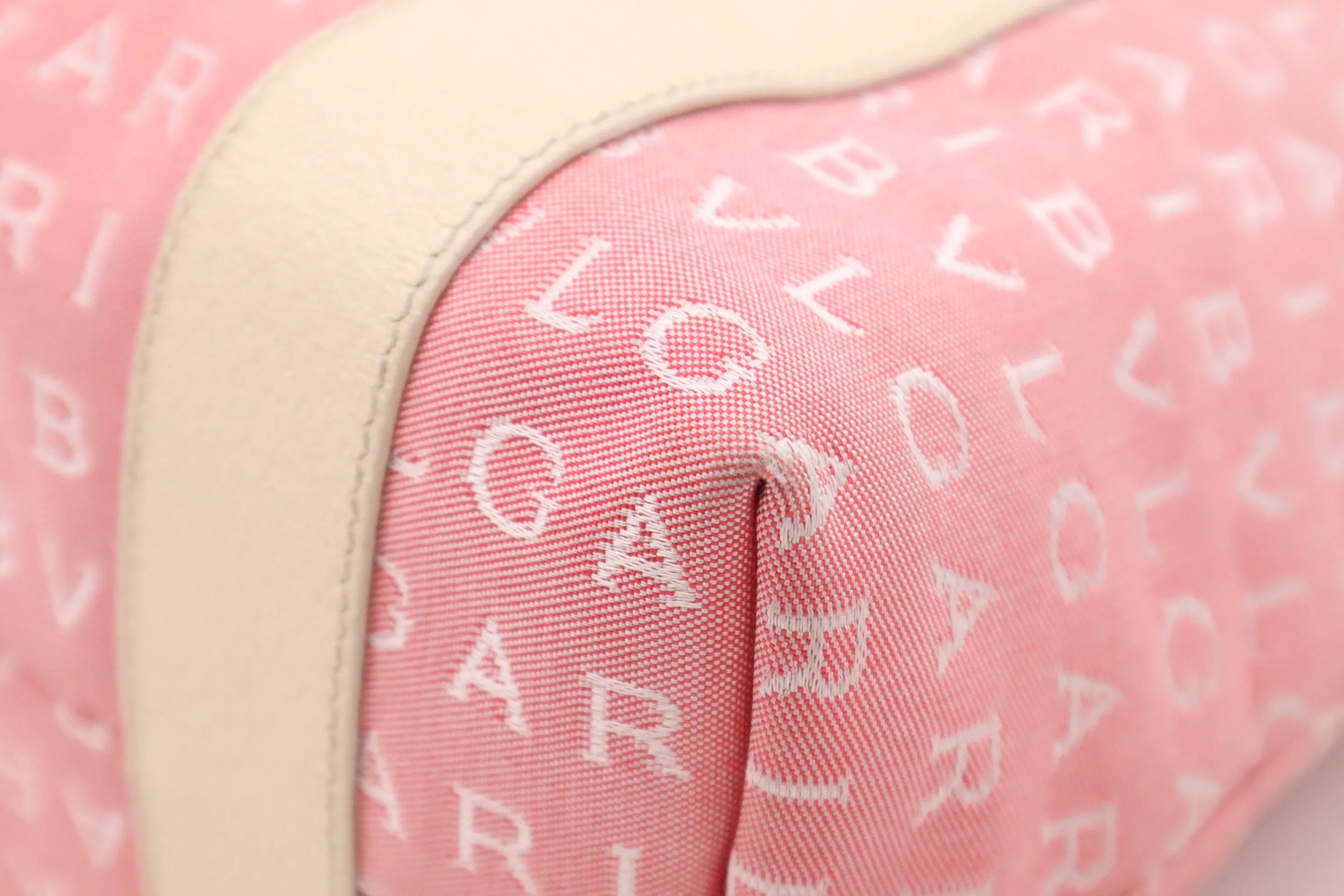 Bvlgari Tote in Pink Canvas