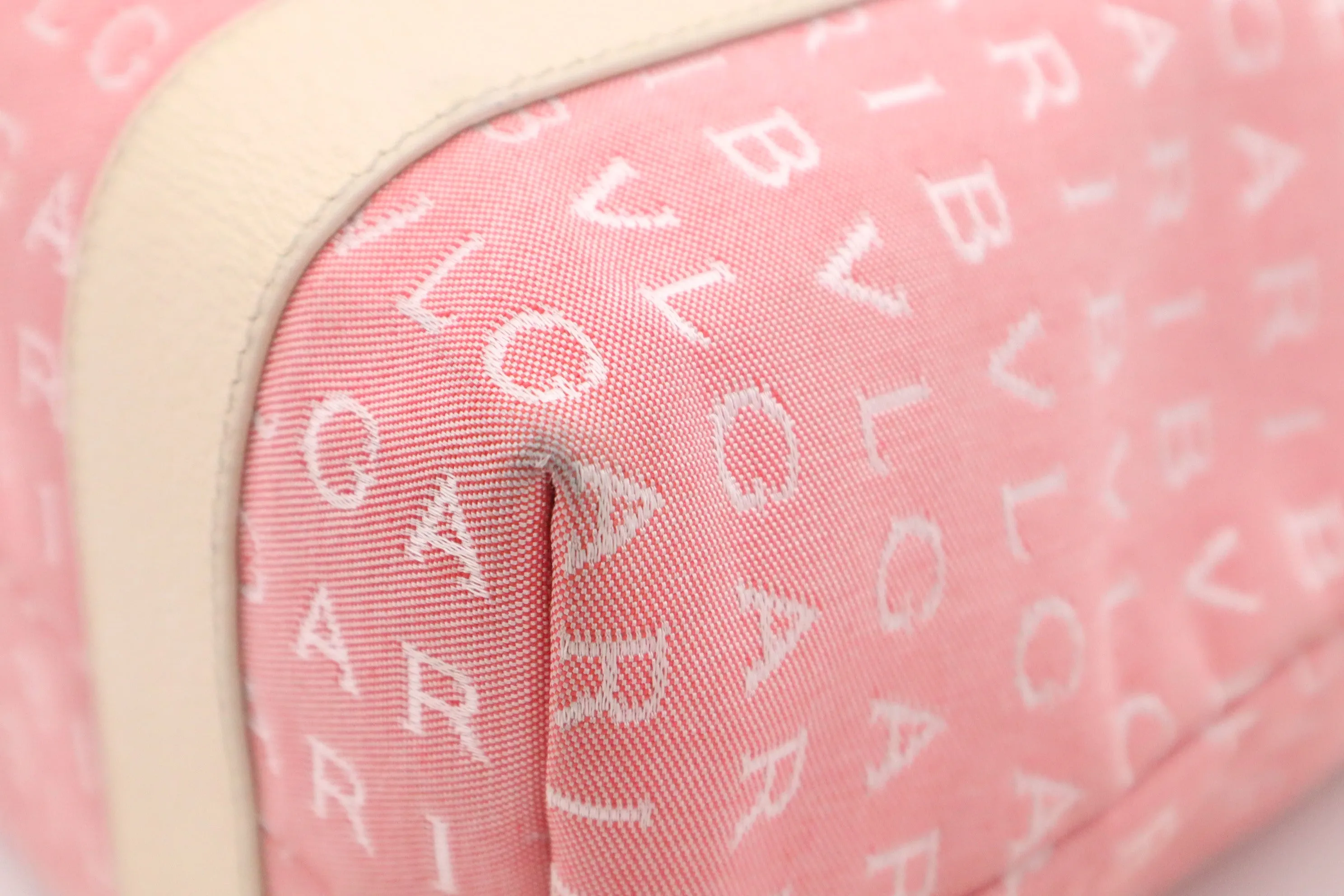 Bvlgari Tote in Pink Canvas