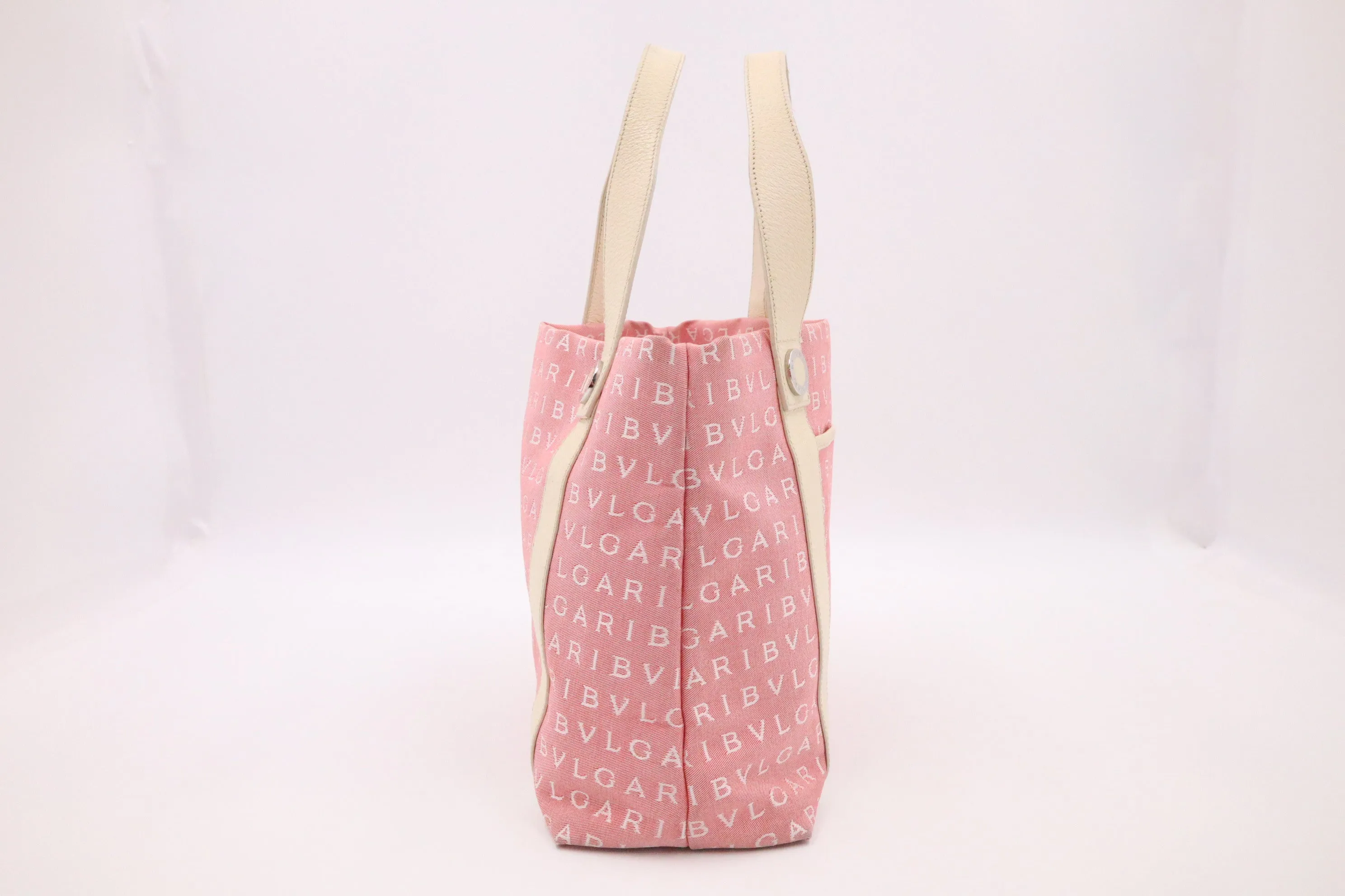 Bvlgari Tote in Pink Canvas