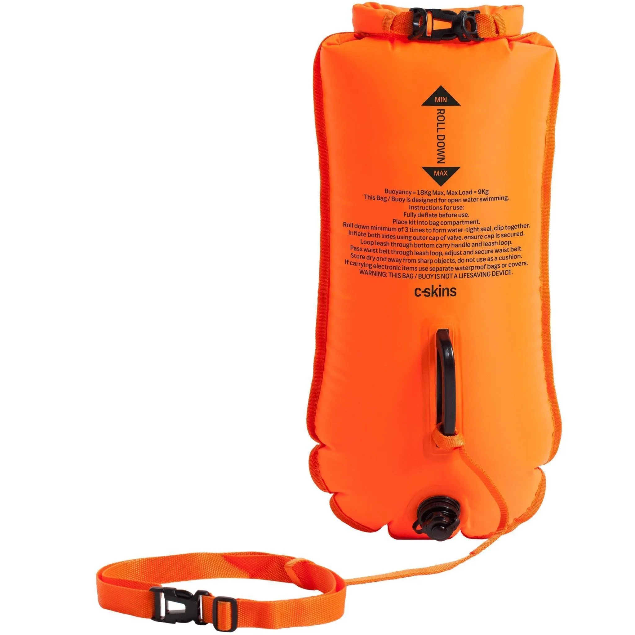 C-Skins Swim Buoy 28L Dry Bag Safety Orange