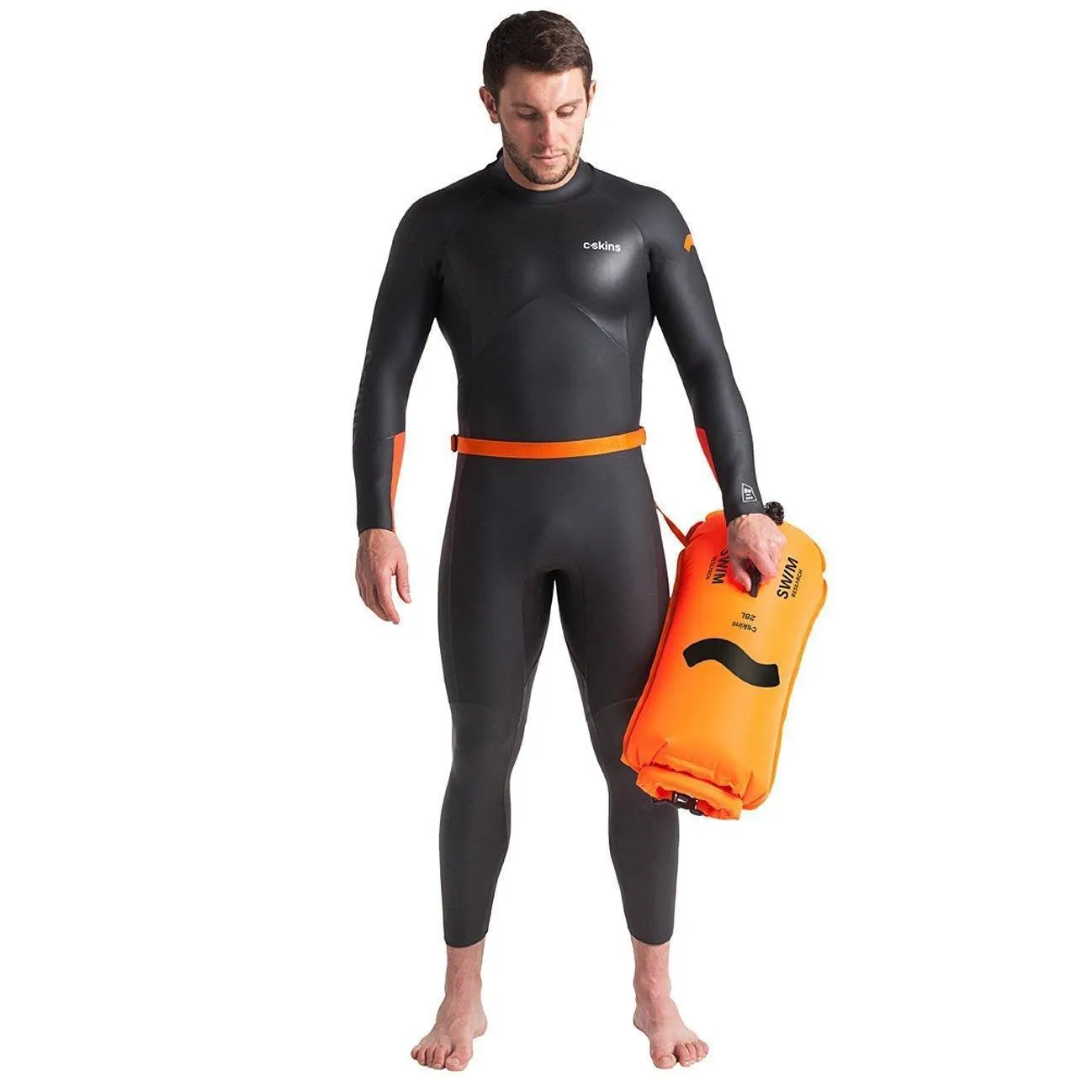 C-Skins Swim Buoy 28L Dry Bag Safety Orange