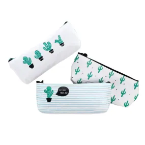 Cactus Canvas Pencil Case