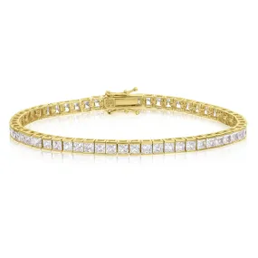 Cannes Dainty Retro Golden Tennis Bracelet