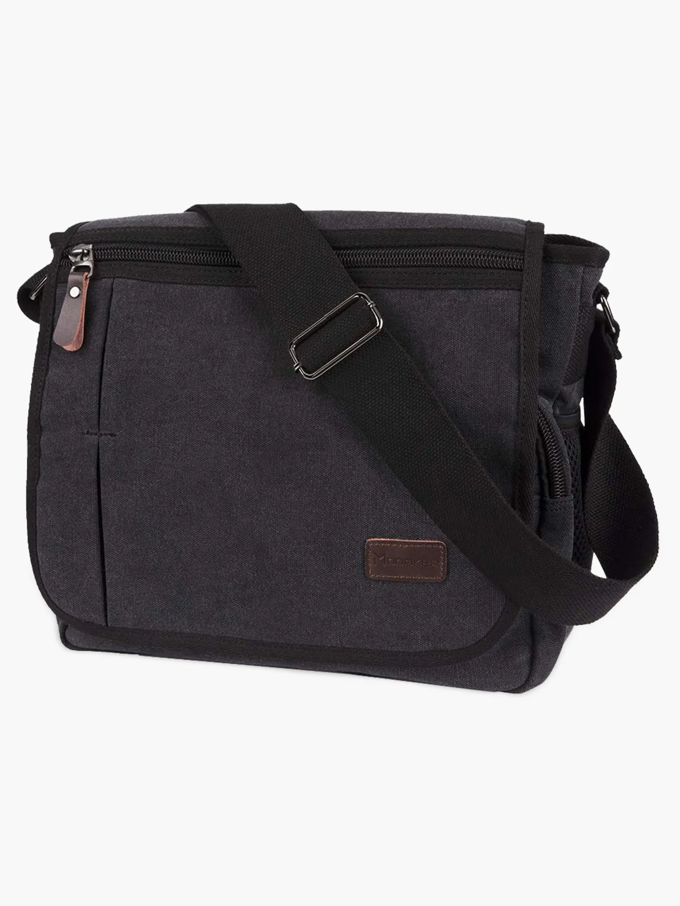 Canvas 13 Inches Shoulder Bag with Bottle Pocket for Men