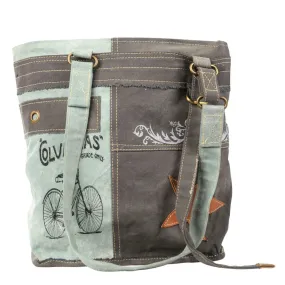 Canvas Bicycle Tote Crossbody