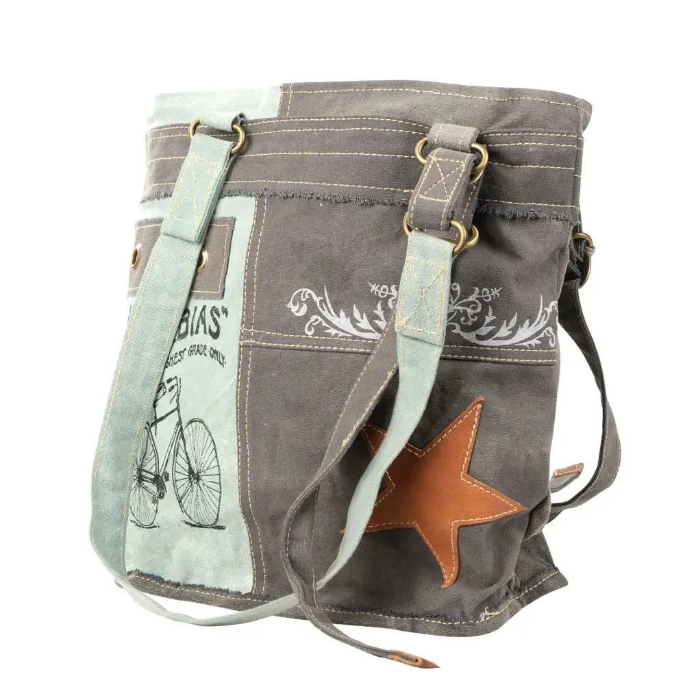 Canvas Bicycle Tote Crossbody