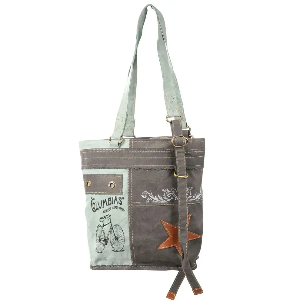 Canvas Bicycle Tote Crossbody