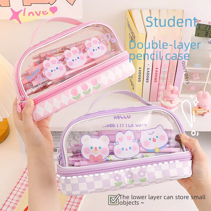 Cartoon Large Capacity Pencil Case