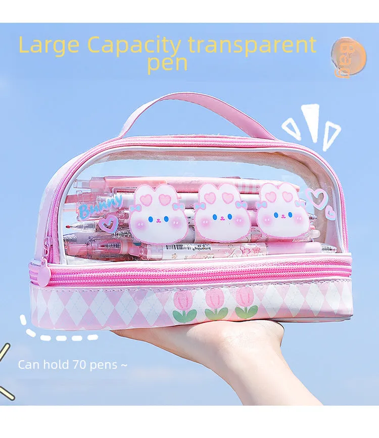 Cartoon Large Capacity Pencil Case