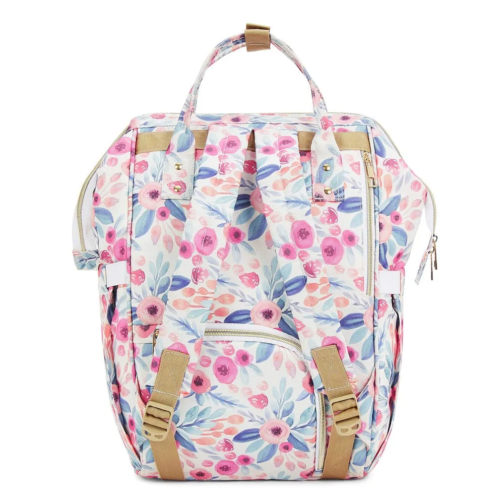 Chic Diaper Bag Backpack for New Parents (Capacity - 20L) , Bold Floral