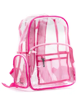 Clear Backpack - Pink and Fuchsia