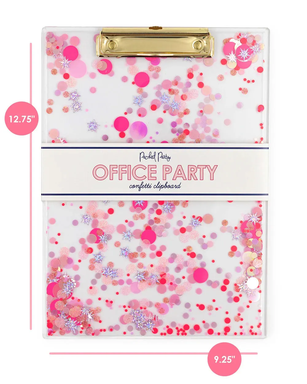 Confetti Clear Clipboard - Sweet Tart