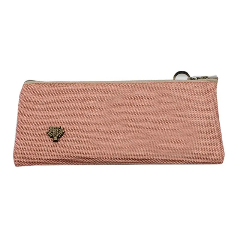 Cotton Pencil Case With Tree Design