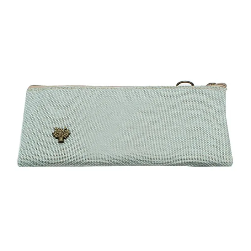 Cotton Pencil Case With Tree Design