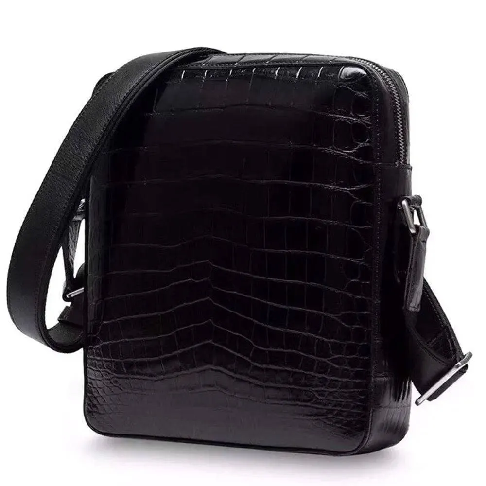 Crocodile Leather Men's Shoulder Bag Messenger Crossbody Bags