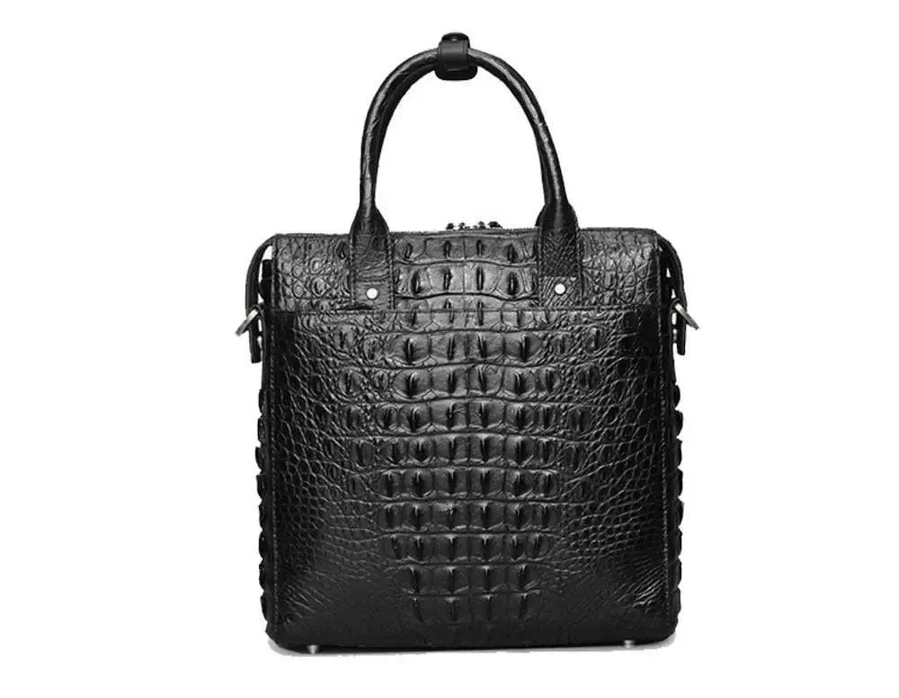 Crocodile Skin Leather Briefcase , Messenger Bag  For  Men