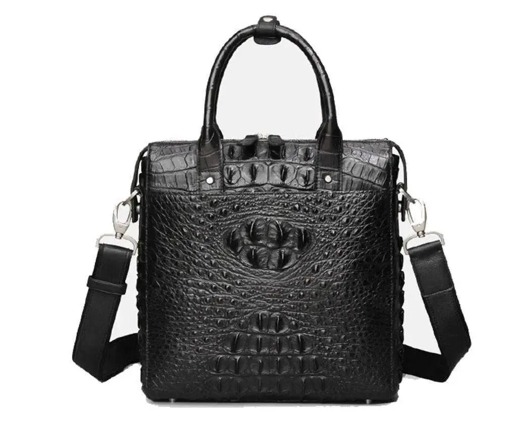 Crocodile Skin Leather Briefcase , Messenger Bag  For  Men