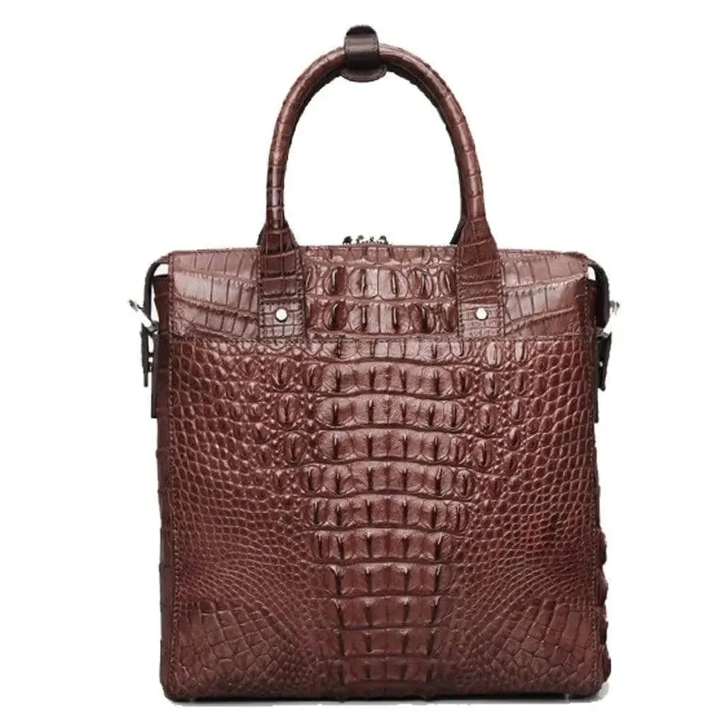 Crocodile Skin Leather Briefcase , Messenger Bag  For  Men