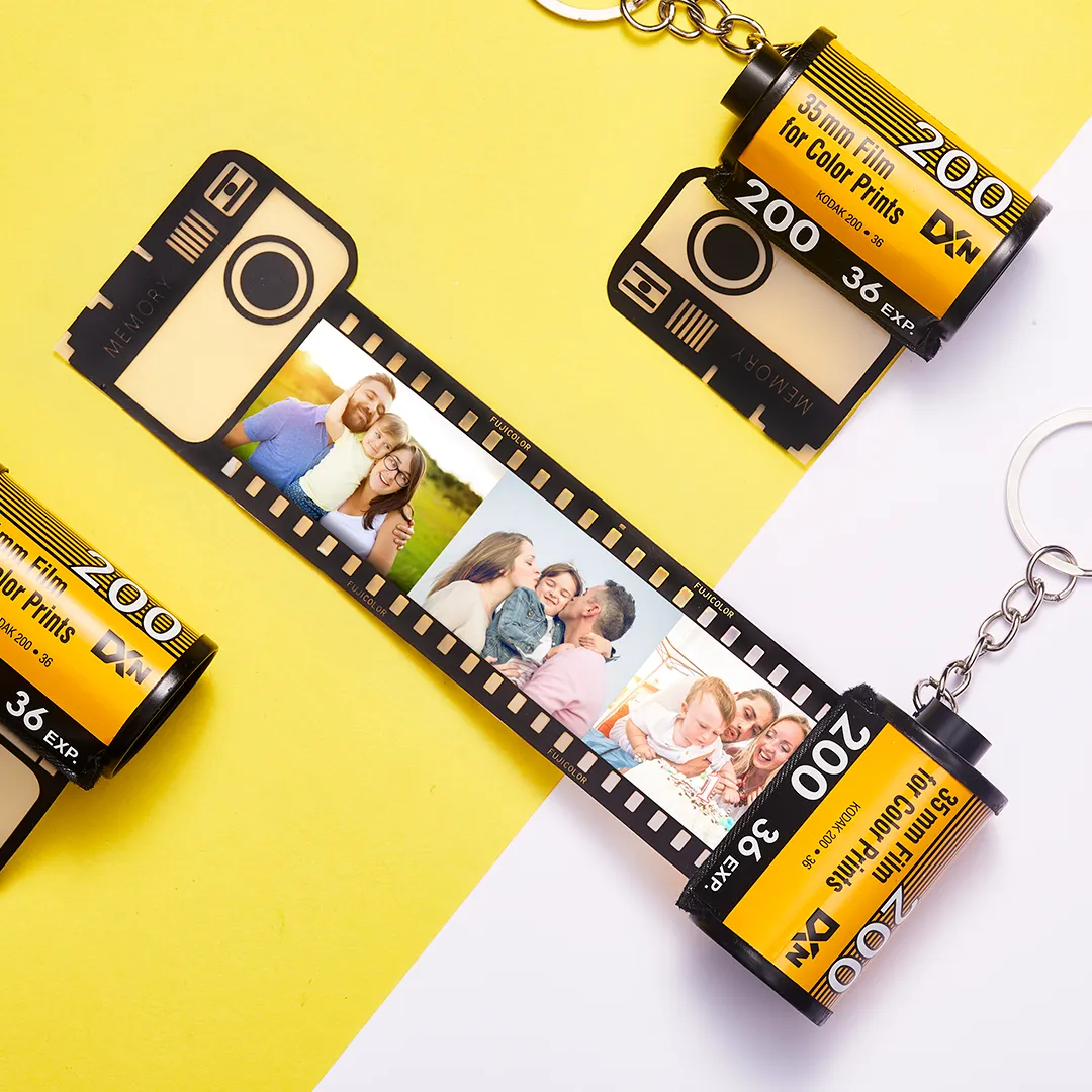 Custom Colorful Camera Roll Keyring Christmas Gifts- Lover
