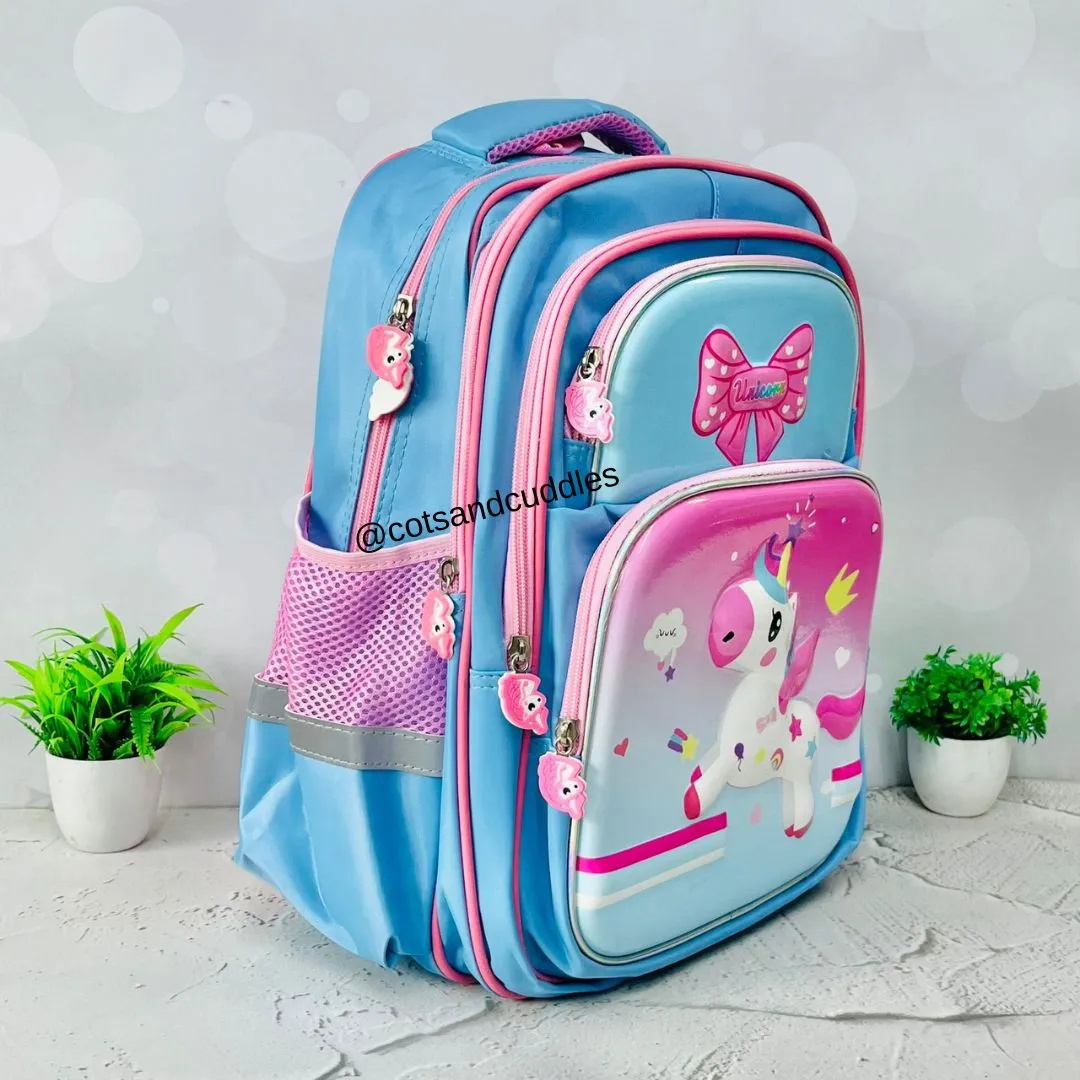 Cute Design 2 Pocket Hardshell Backpack For Kids