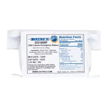 Datrex Aviation 1,000 Cal Emergency Food Ration