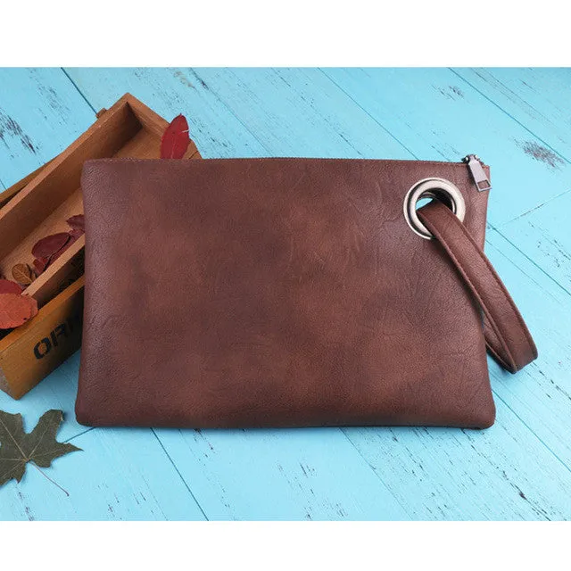 DAUNAVIA Fashion women's clutch bag leather women envelope bag clutch evening bag female Clutches Handbag free shipping ND001