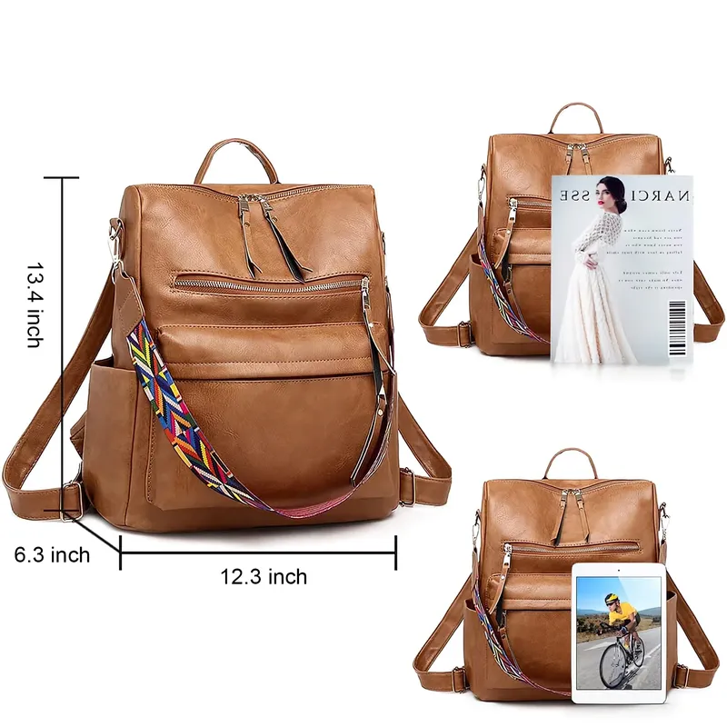 Designer Anti-theft Travel Backpack Convertible Shoulder Bag Purse