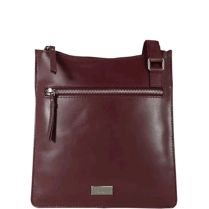 Designer Burgundy Leather Shoulder Bag