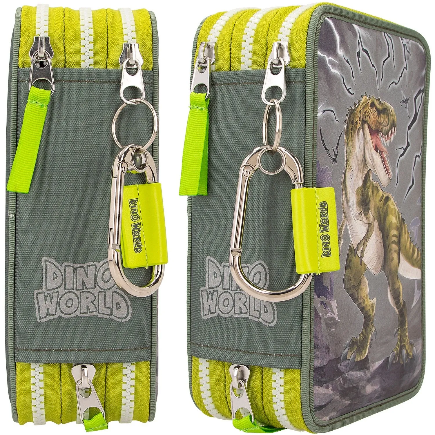 Dino World Trippel Pencil Case Reflector