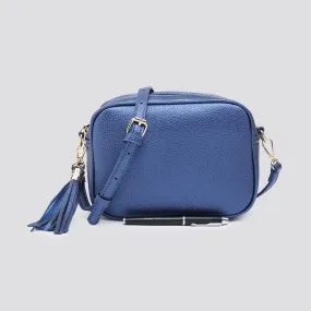 Double Zip Camera Bag - Metallic Blue