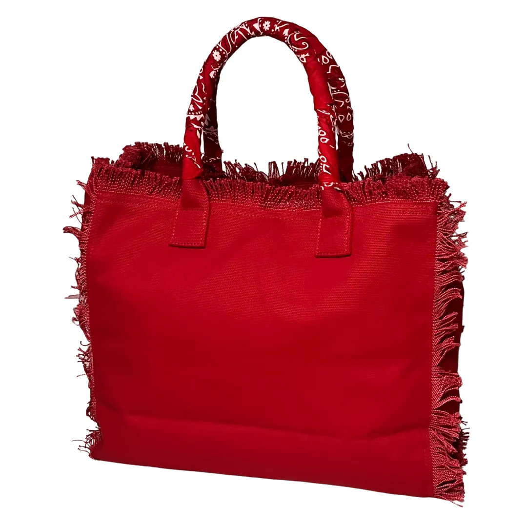 Dripping LOVE Shoulder Tote - Red/White