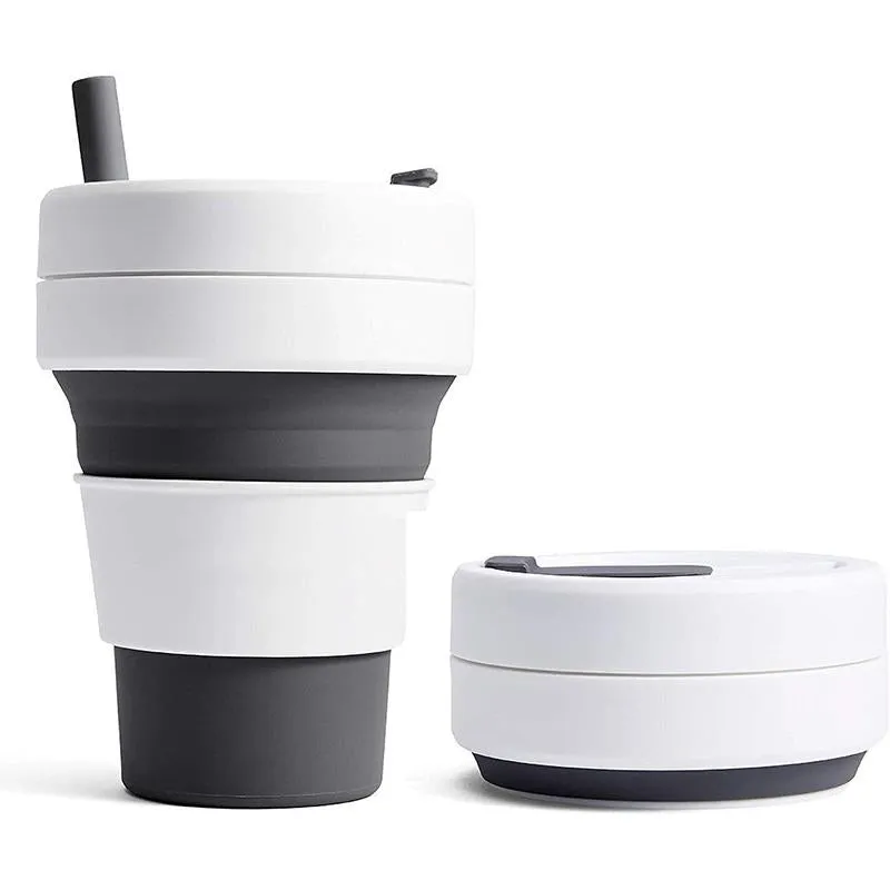 Eco-friendly Collapsible Cup with Straw