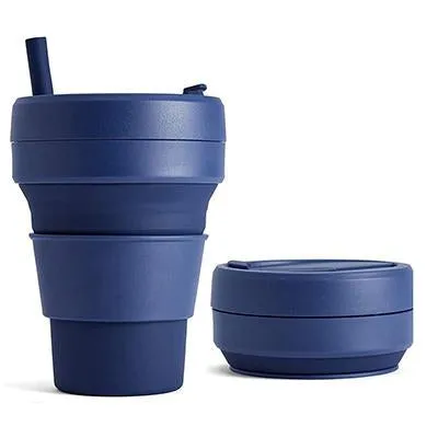 Eco-friendly Collapsible Cup with Straw