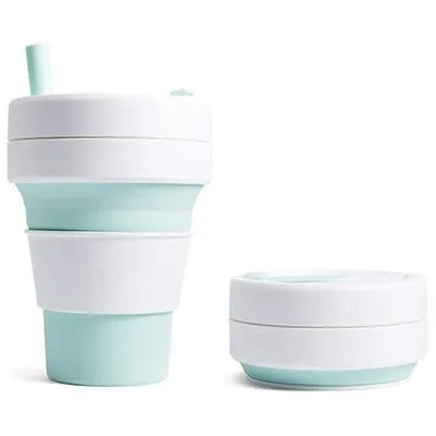 Eco-friendly Collapsible Cup with Straw