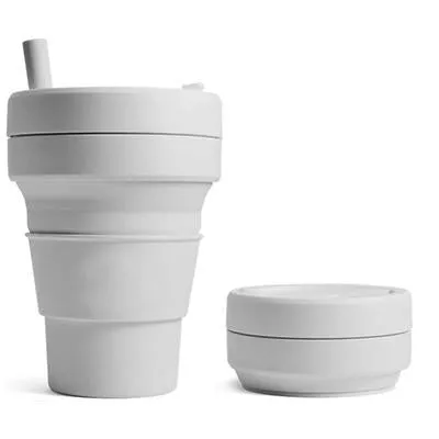 Eco-friendly Collapsible Cup with Straw