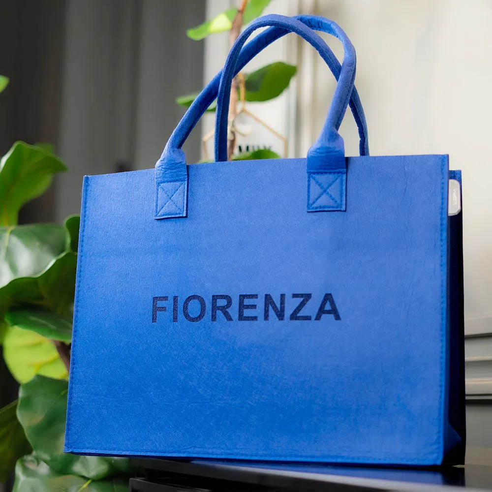 Eco-friendly Felt Tote Bag | Fiorenza Navy Blue