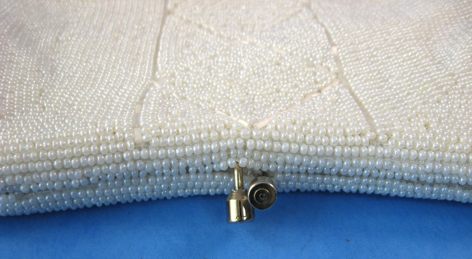 Elegant Pearl Seed Beaded Purse Retro 1950-1960s Hong Kong Convertible Tea Party