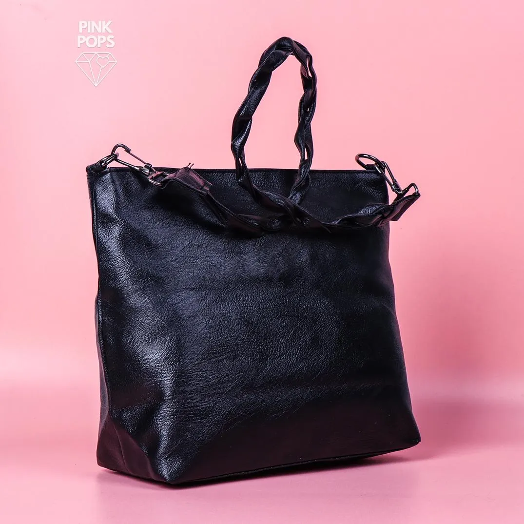 Endearing Black Solid Girls Bag.jpg