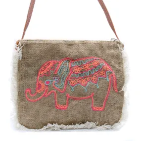 Fab Fringe Boho Chic Bag with Elephant Embroidery - Ethically Made in Bali