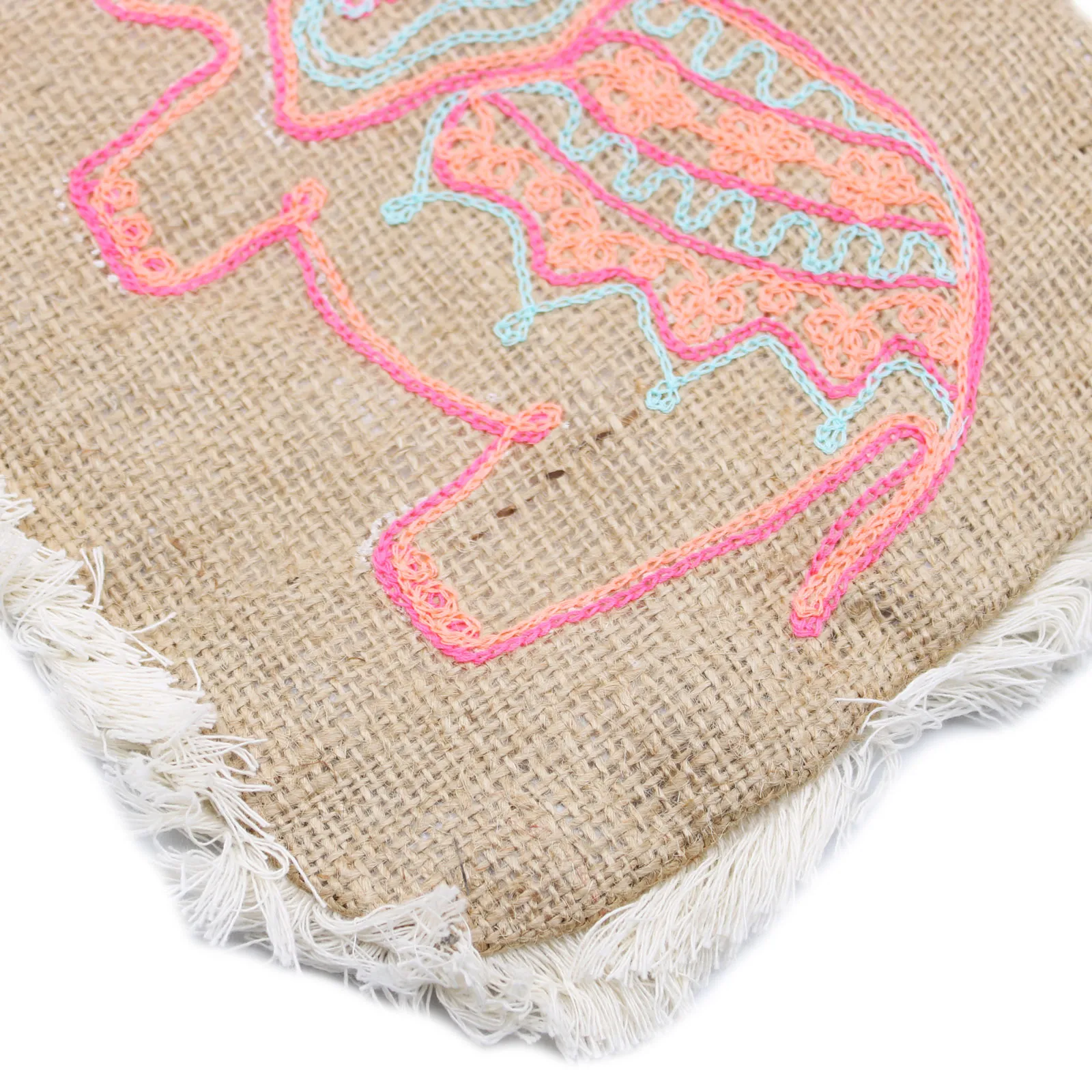 Fab Fringe Boho Chic Bag with Elephant Embroidery - Ethically Made in Bali