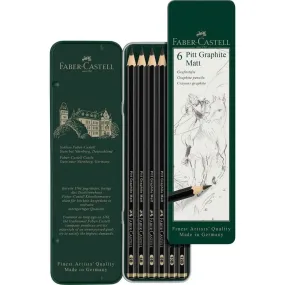 Faber Castell Pitt Graphite Matt Pencil Tin Set of 6