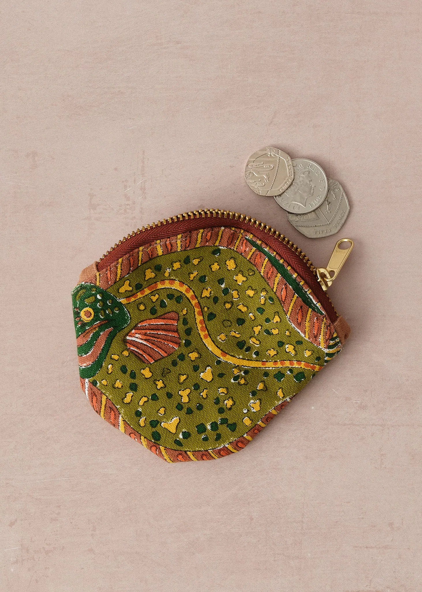 Fabric Coin Purse Flat Fish