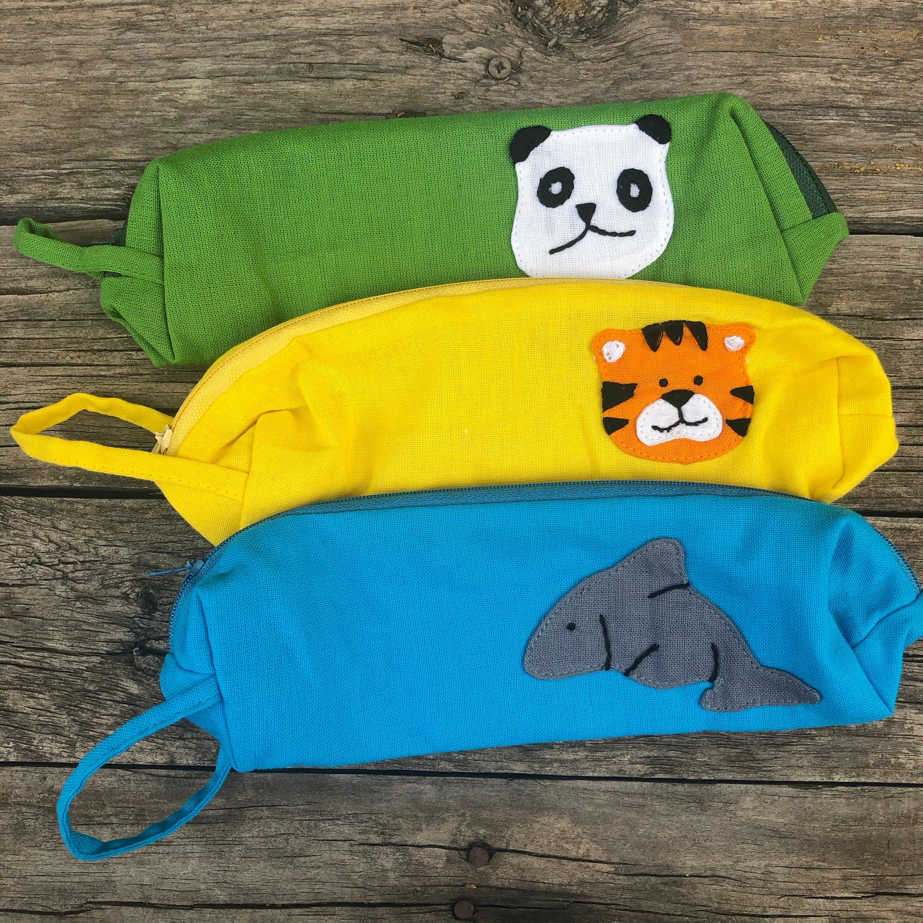 Fair Trade Ethical Animal Round Pencil Case