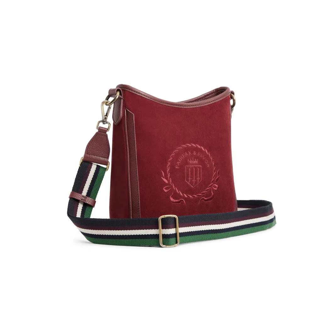 Fairfax & Favor Limited Ruby Suede Richmond Messenger Bag