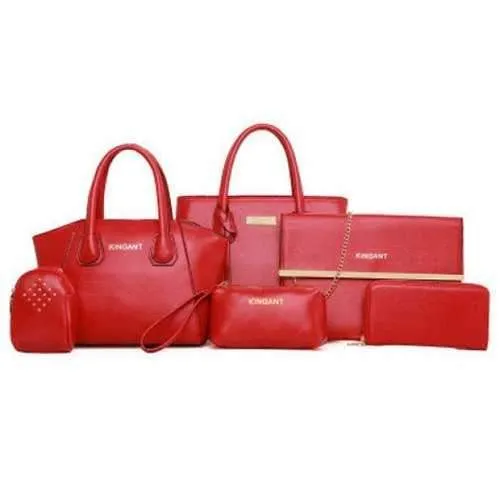 Fashion Pendant and Solid Color Design Women's Shoulder Bag - Red