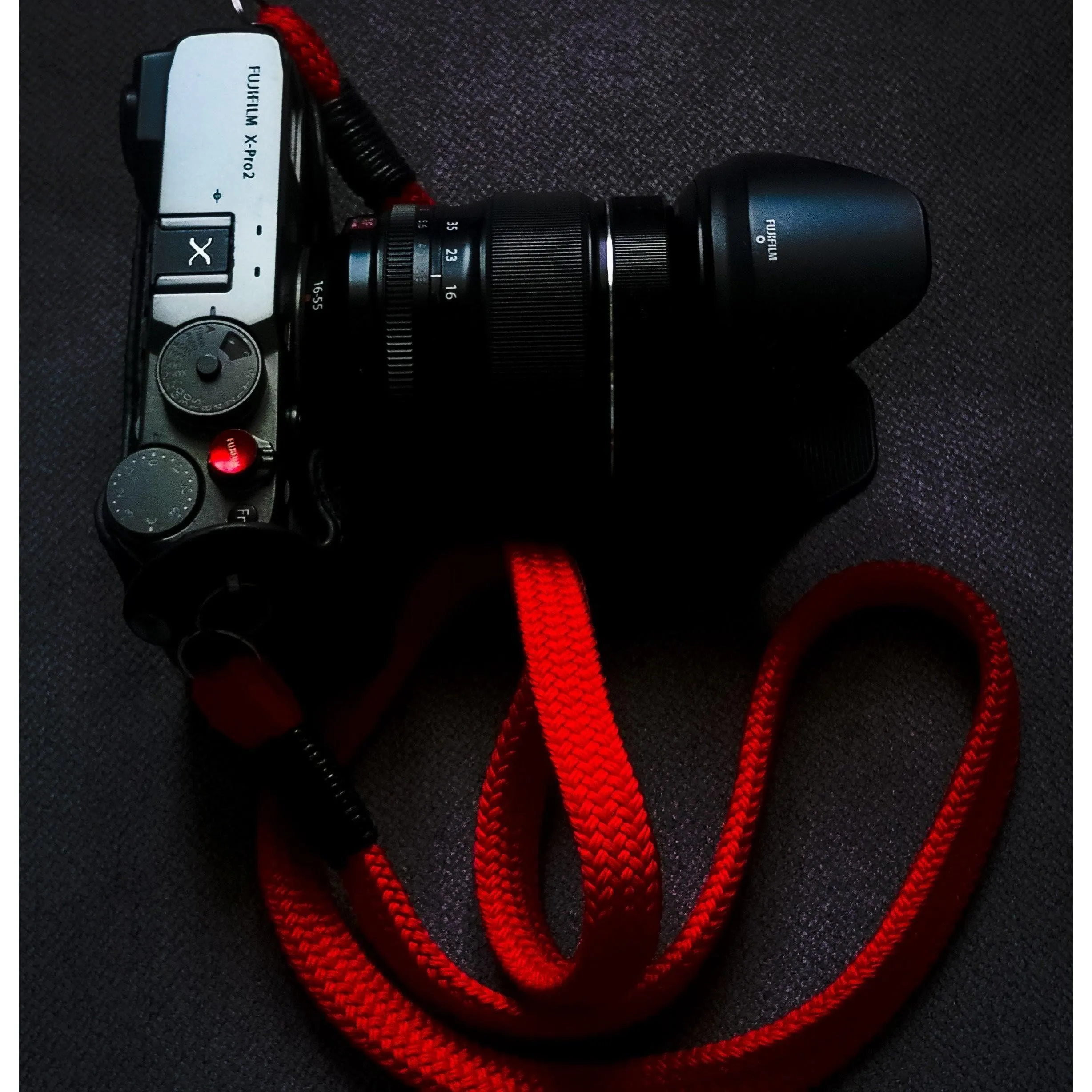 Flat Red Acrylic Camera Strap SE