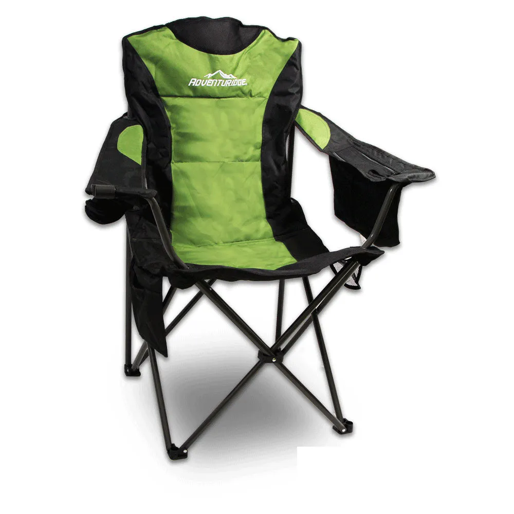 Foldable Folding Camping Chair Retreat Recliner Beach Outdoor Picnic Travel Camp - green