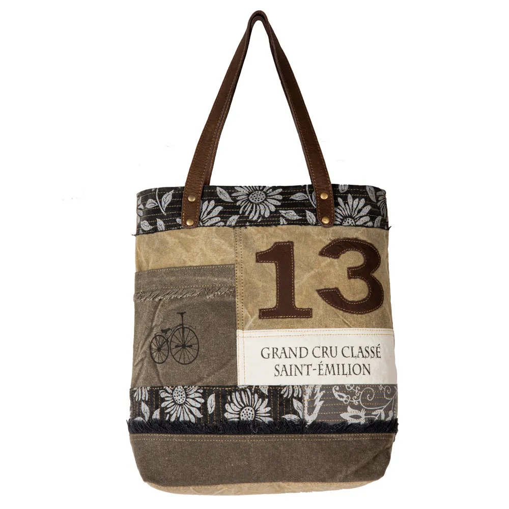 French Countryside Lucky 13 Patchwork Tote Bag